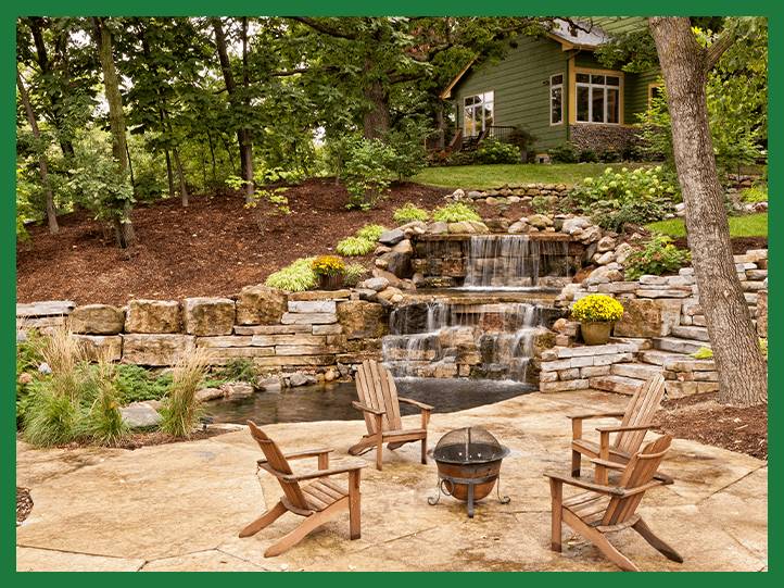 garden image with chair